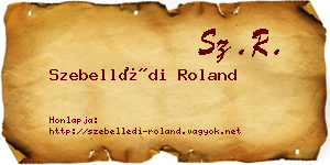 Szebellédi Roland névjegykártya
